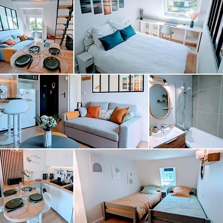 Duplex Vue Mer A Deux Pas De La Plage, Balcon Et Espace Cinema Lägenhet